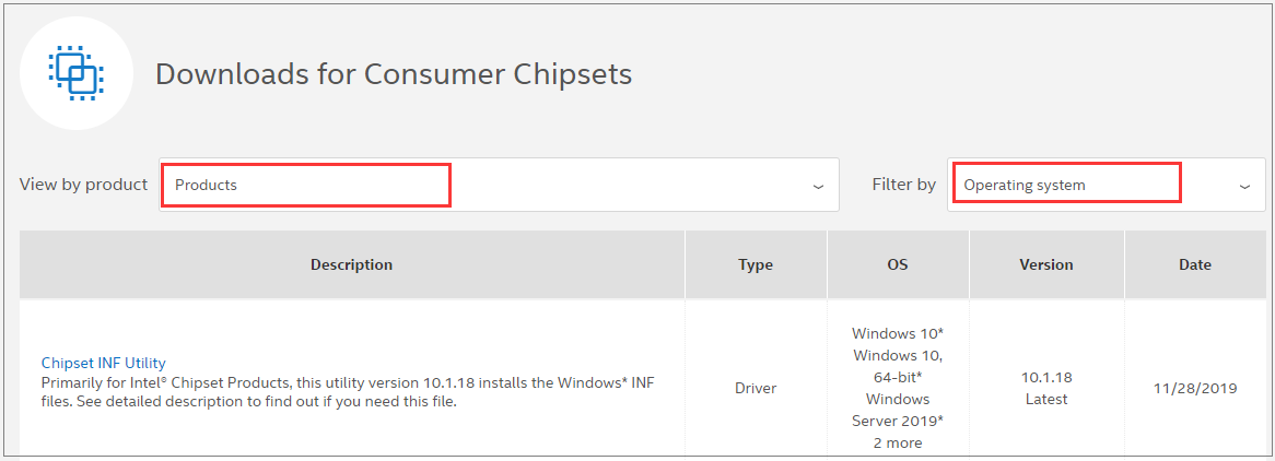 update chipset drivers windows 10